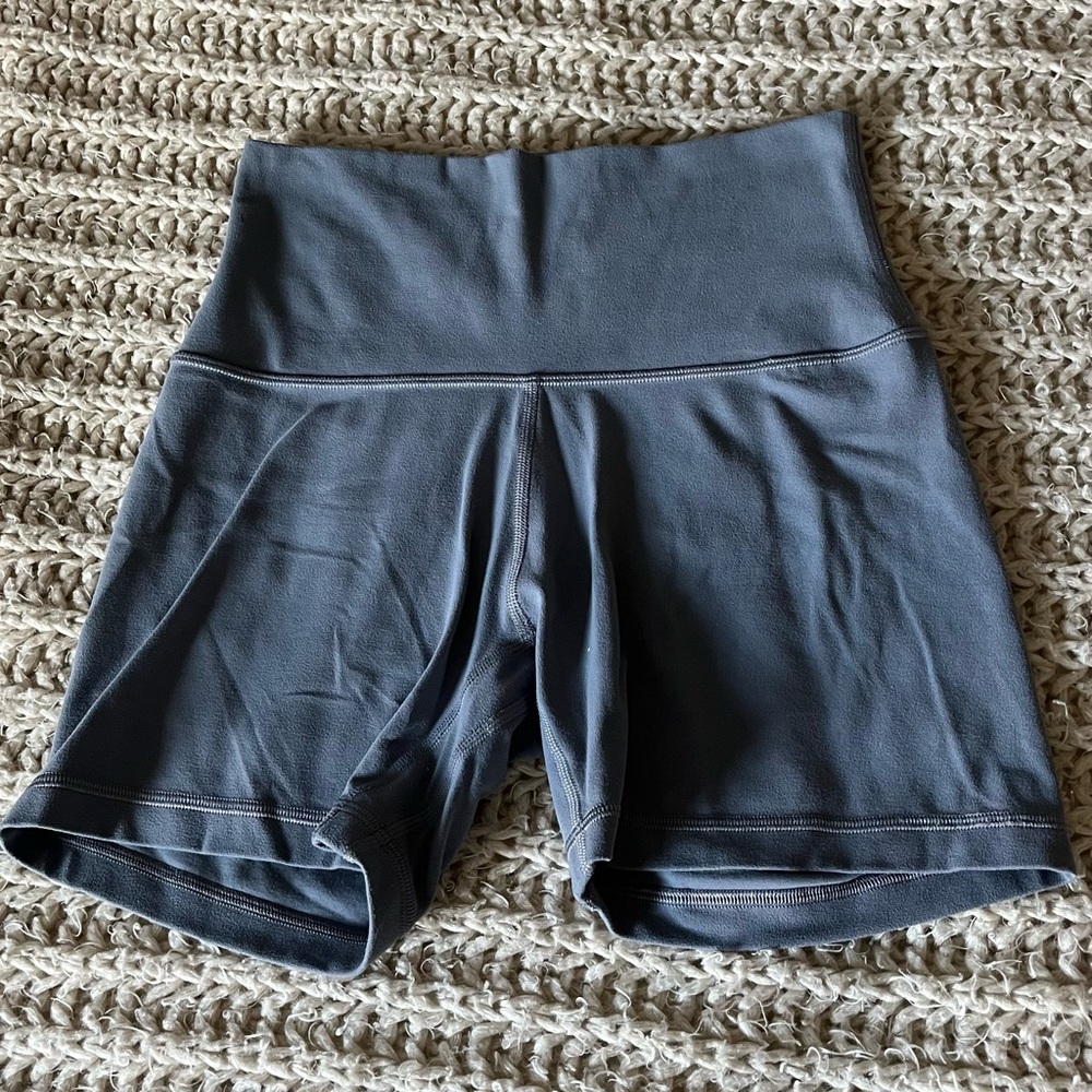 Aritzia Slate Blue Bike Shorts